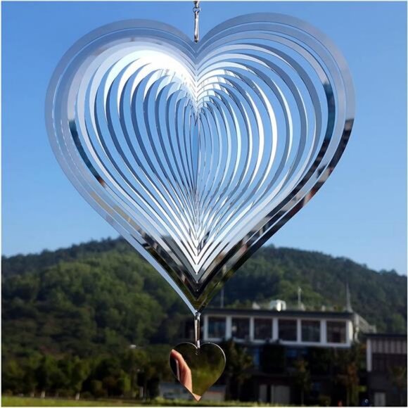 Stainless Steel Reflective Wind Spinners Garden Decor, Sparkly Wind Spinner - Picture 1 of 7